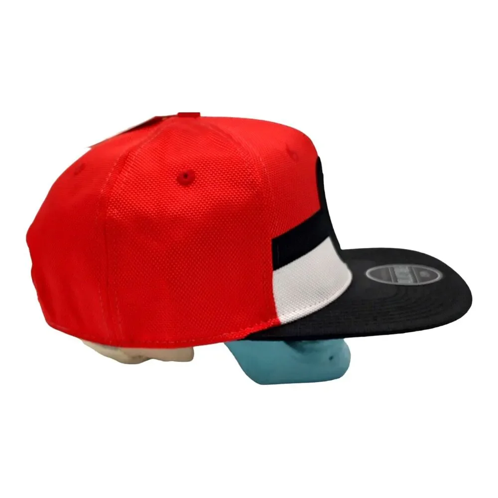 NEW Pokeball Pokemon BIOWORLD Adjustable OSFM Snapback Hat Cap Flat Black Brim